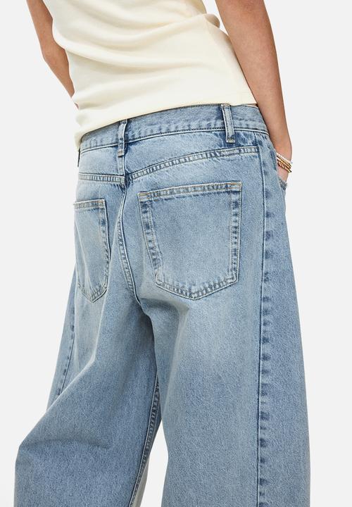H&M - Barrel regular waist jeans - light denim blue