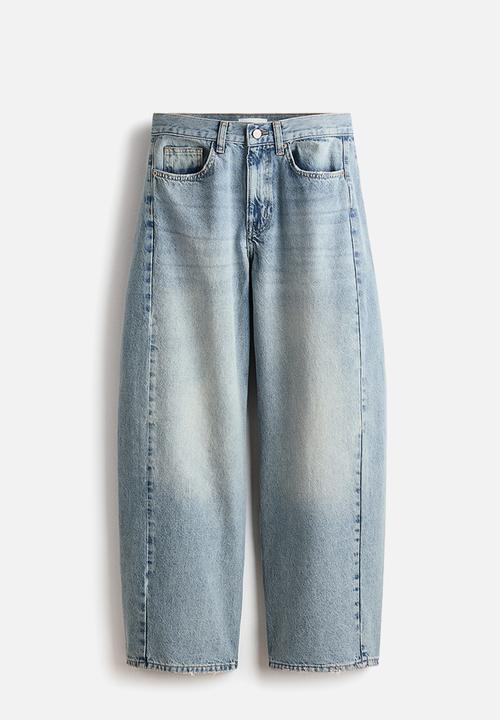 H&M - Barrel regular waist jeans - light denim blue