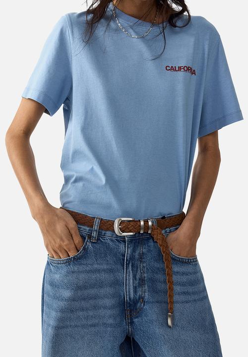 H&M - Barrel regular waist jeans - light denim blue