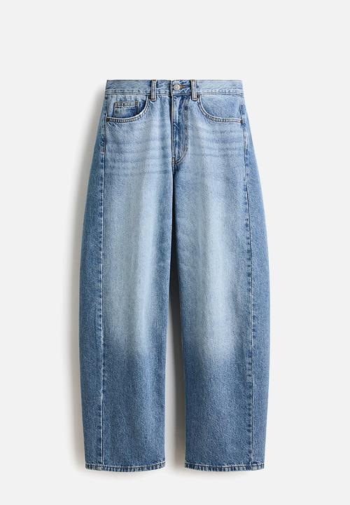 H&M - Barrel regular waist jeans - light denim blue