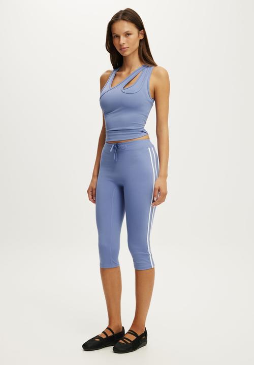 Cotton On - Ultra Move Double Layer Tank - Blue Ice