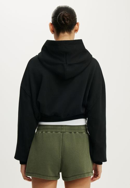 Cotton On - Active Fleece Bubble Zip Through - Black