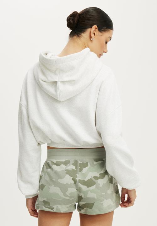 Cotton On - Active Fleece Bubble Zip Through - Light Grey Marle