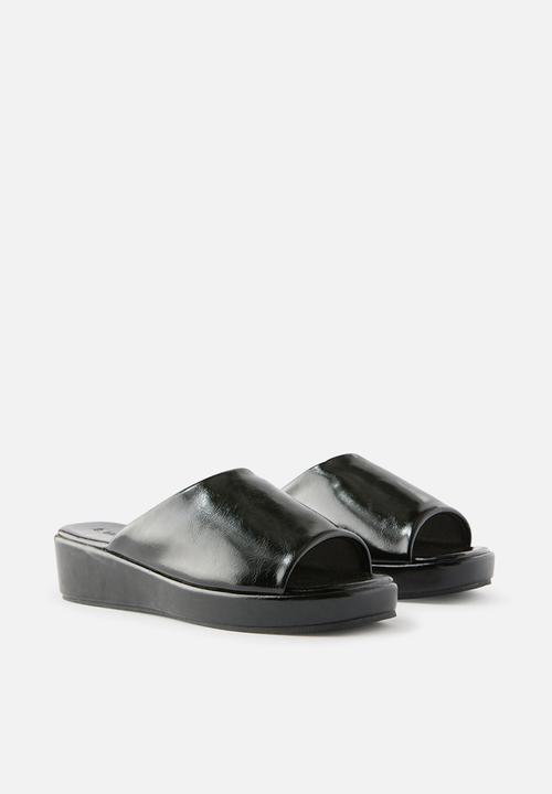 Cotton On - Quin Platform Single Vamp - black smooth Pu