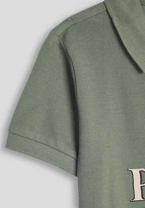 POLO - Boys Ayden Printed Ss Golfer - Thyme