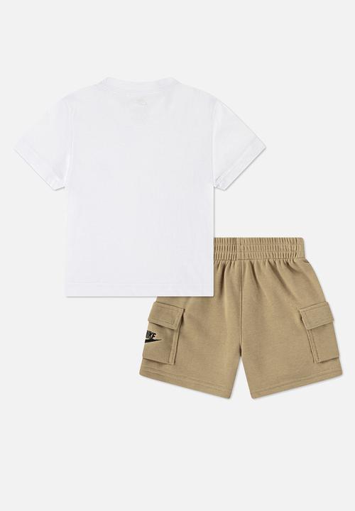 Nike - Nkb B Nsw Pkt Tee Ft Short Set - Parachute Beige