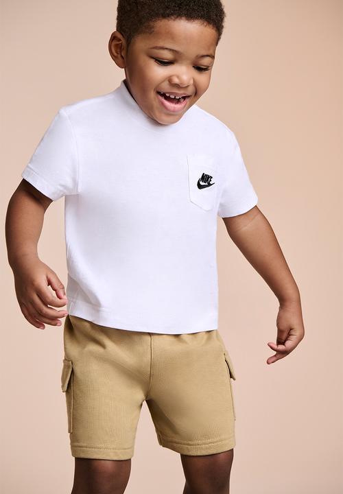 Nike - Nkb B Nsw Pkt Tee Ft Short Set - Parachute Beige