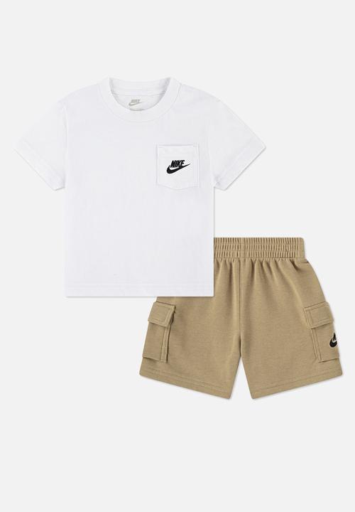 Nike - Nkb B Nsw Pkt Tee Ft Short Set - Parachute Beige
