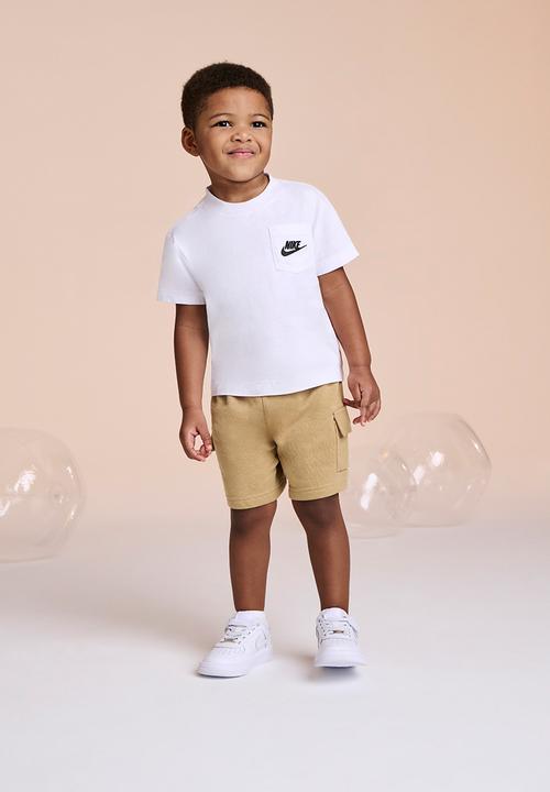 Nike - Nkb B Nsw Pkt Tee Ft Short Set - Parachute Beige