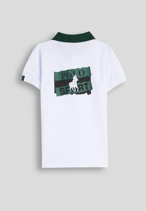 POLO - Boys Neil Sport Printed Golfer - White