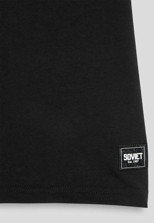 SOVIET - Boys Short Sleeve V-Neck Tee - Black