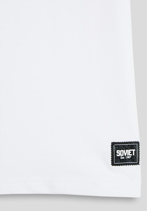 SOVIET - Boys Short Sleeve V-Neck Tee - White