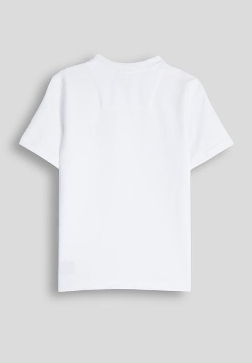 SOVIET - Boys Short Sleeve V-Neck Tee - White