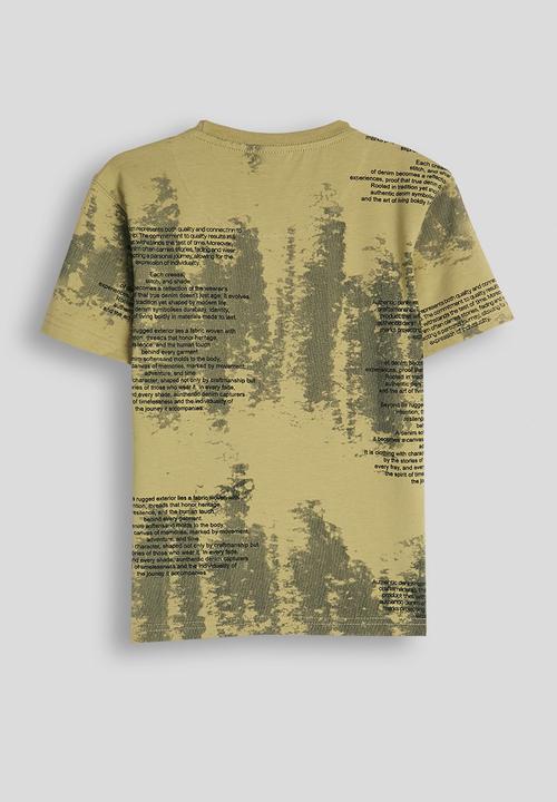 SOVIET - Boys Rotary Print T-Shirt - Kelp