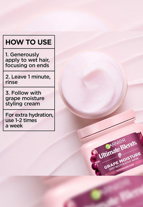 Garnier - Ultimate Blends Grape Moisture Deep Restorative Hair Mask