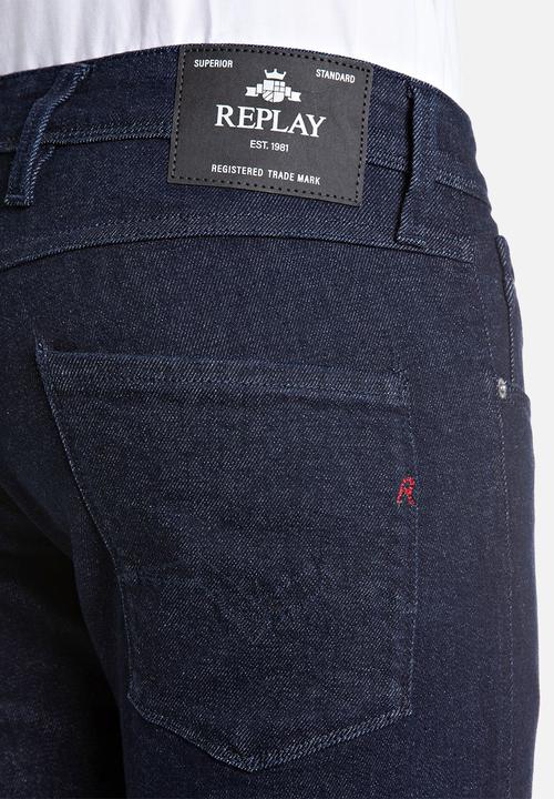 Replay - 12 Oz Power Stretch Denim - Dark Blue