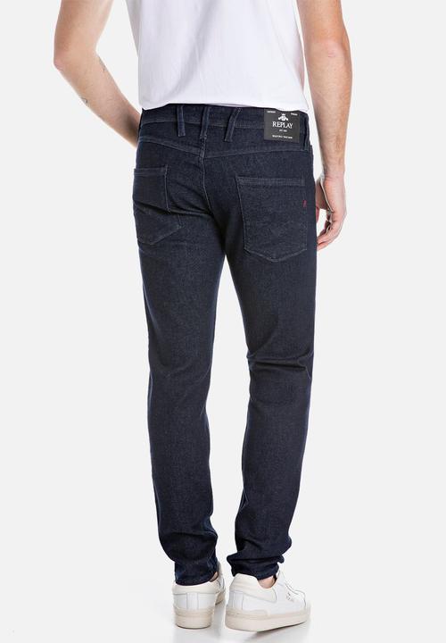 Replay - 12 Oz Power Stretch Denim - Dark Blue