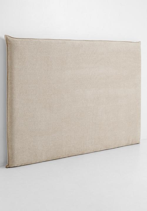 Sixth Floor - Sabie Slip Cover Queen Headboard Plush Linen - Neutral