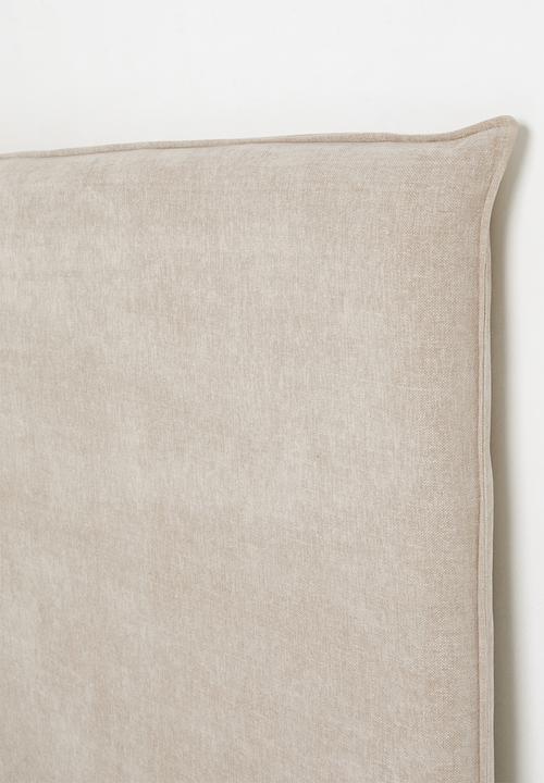 Sixth Floor - Sabie Slip Cover Queen Headboard Plush Linen - Neutral