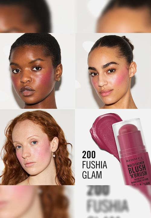 Rimmel - Multi Tasker Blush & Brush - 200 Fuschia Glam