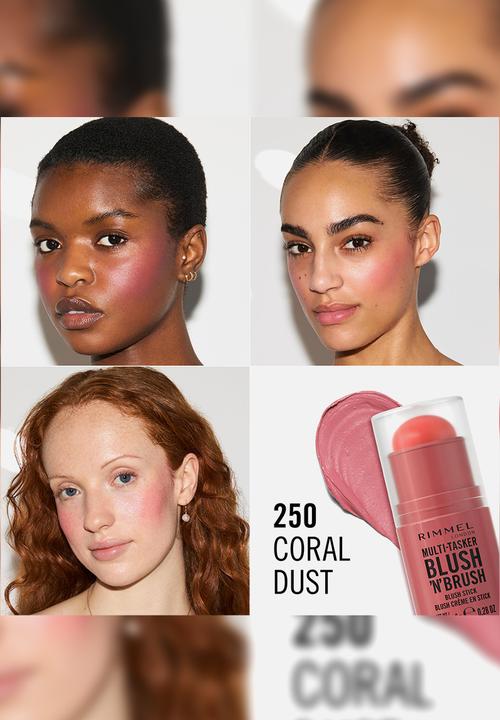Rimmel - Multi Tasker Blush & Brush - 250 Coral Dust