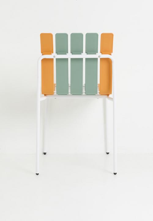 Sixth Floor - Aruba Outdoor Chair - Orange & Green