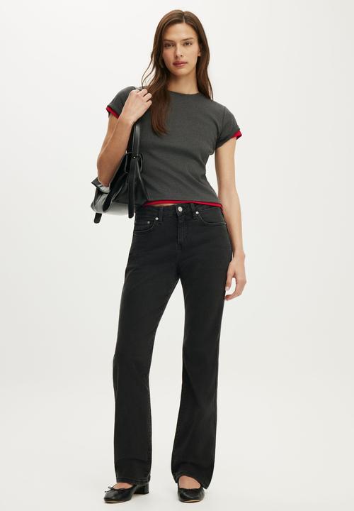 Cotton On - Stretch Slim Straight Jean - Leo Black
