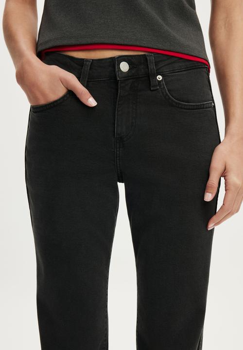 Cotton On - Stretch Slim Straight Jean - Leo Black