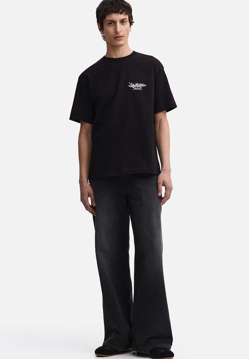 H&M - Relaxed fit printed t-shirt - black/brooklyn