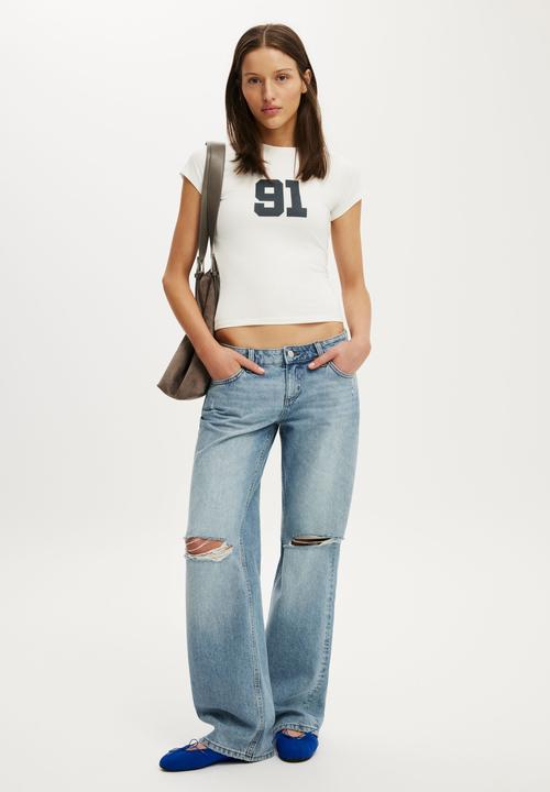 Cotton On - All Day Graphic Tee - 91 / Vintage White