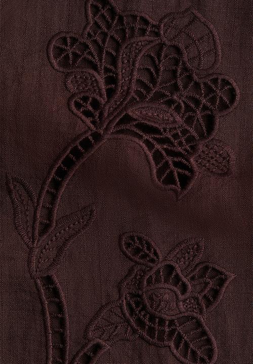 H&M - Broderie anglaise shirt - dark brown