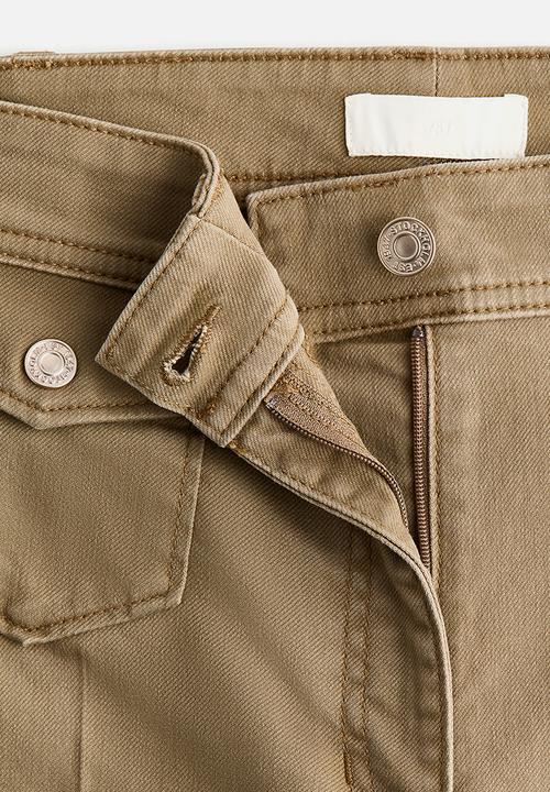 H&M - Flared ankle-length trousers - khaki green
