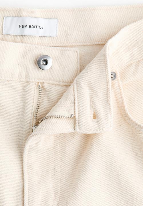 H&M - Crochet look-detail jeans - cream