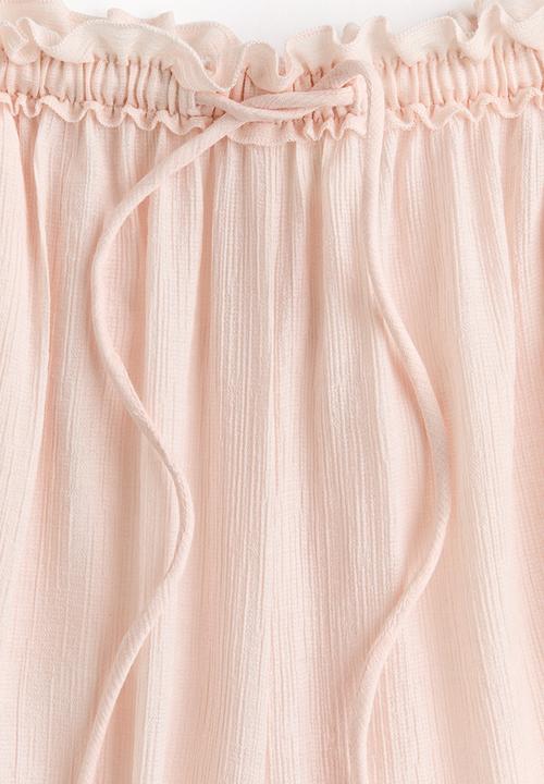 H&M - Balloon drawstring trousers - light peach pink