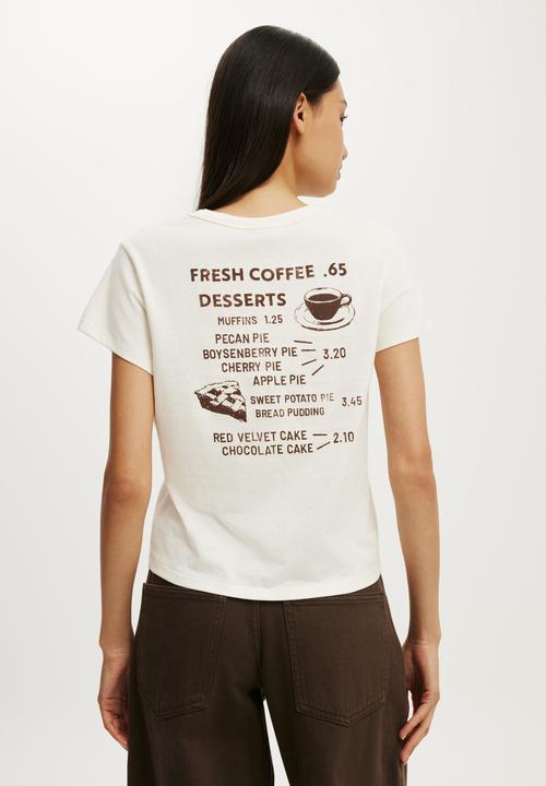 Cotton On - Lcn Original Graphic Tee - Lcn Wb Gilmore Girls Lukes Diner Gardenia