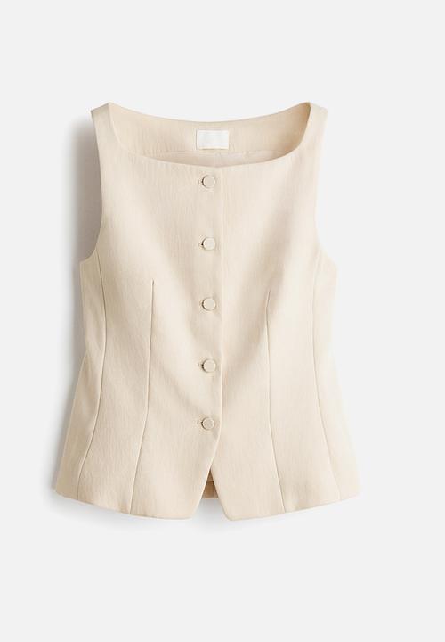 H&M - Tailored waistcoat - light beige