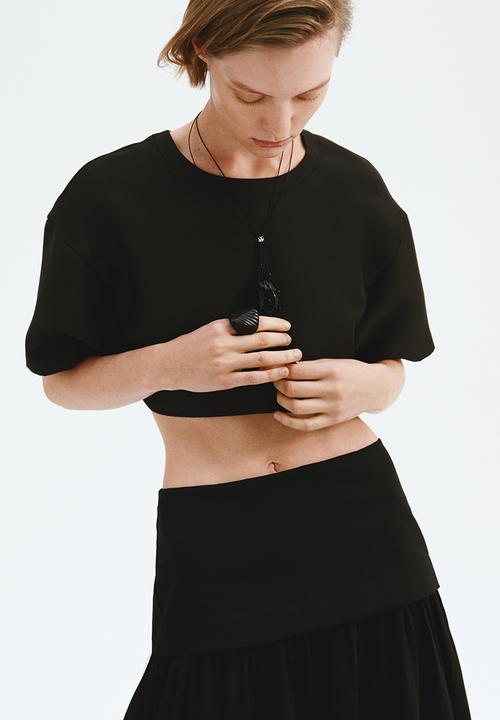 H&M - Cropped top - black