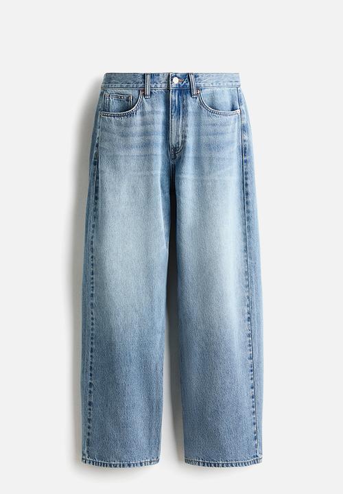 H&M - Barrel regular waist jeans - light denim blue
