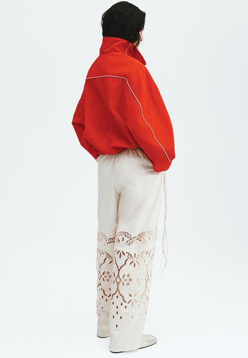 H&M - Oversized nylon popover jacket - bright red