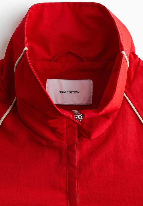 H&M - Oversized nylon popover jacket - bright red