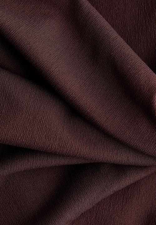 H&M - Twist-detail off-the-shoulder top - dark brown