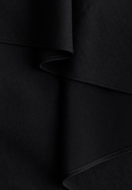 H&M - Draped-panel asymmetric skirt - black