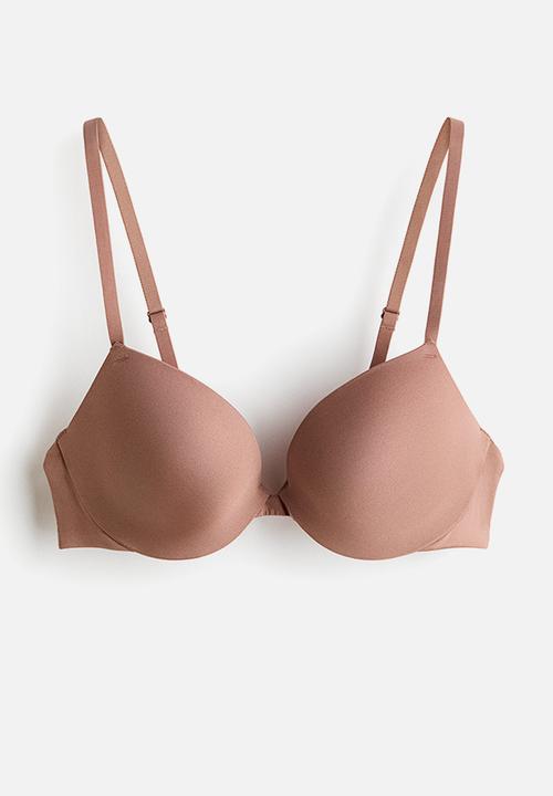 H&M - Seamless microfibre push-up bra with lycra® - beige