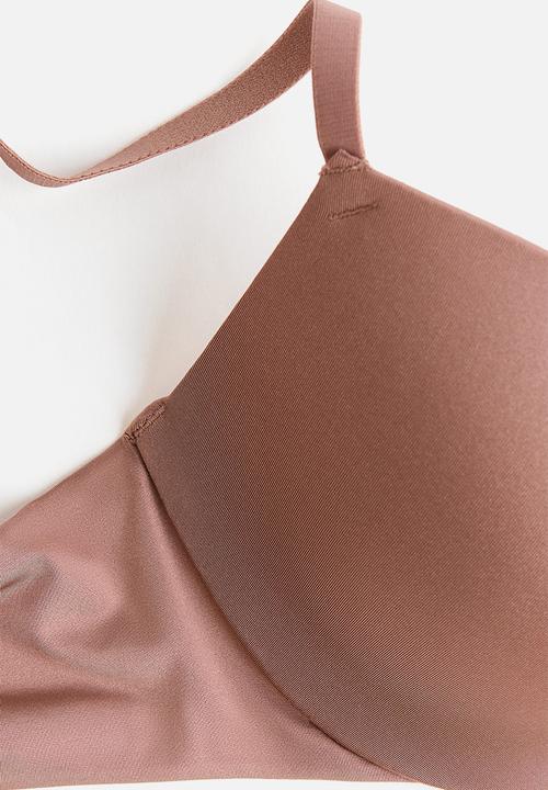 H&M - Seamless microfibre push-up bra with lycra® - beige