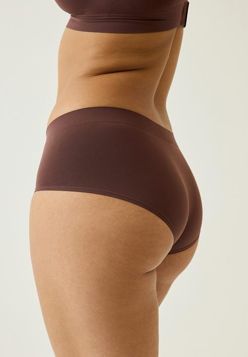 H&M - 2-pack microfibre hipster briefs - dark brown/black