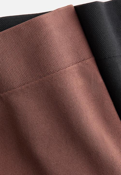 H&M - 2-pack microfibre hipster briefs - dark brown/black