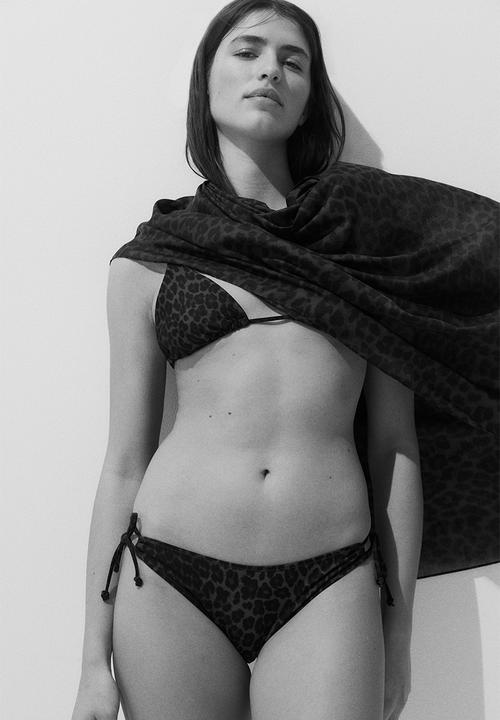 H&M - Sarong - brown/leopard print