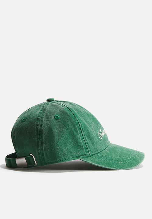 H&M - Embroidered-motif twill cap  - green/tramonti estivi