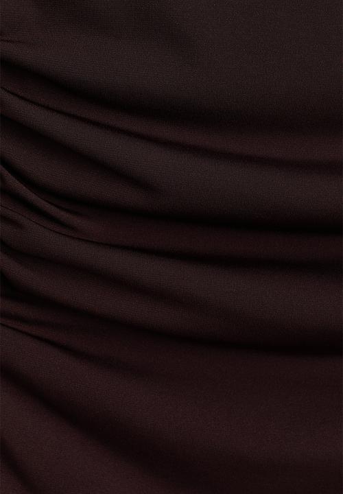 H&M - Cap-sleeved dress - dark brown