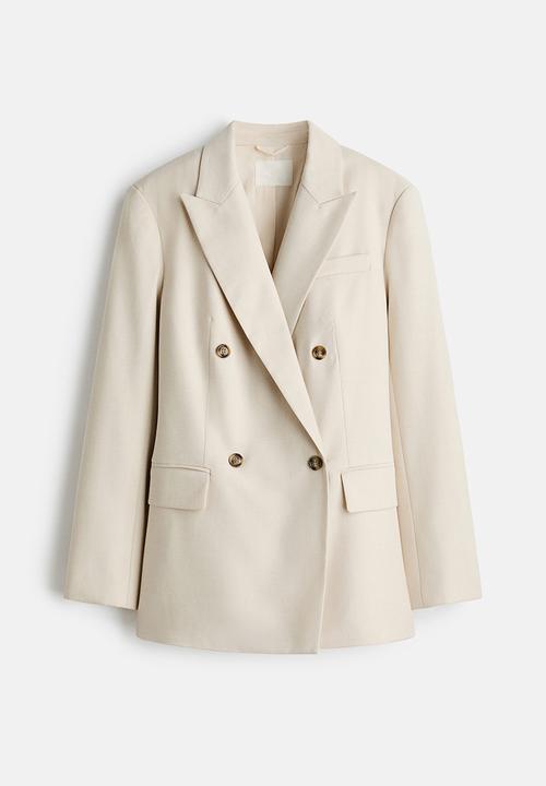 H&M - Double-breasted blazer - light beige